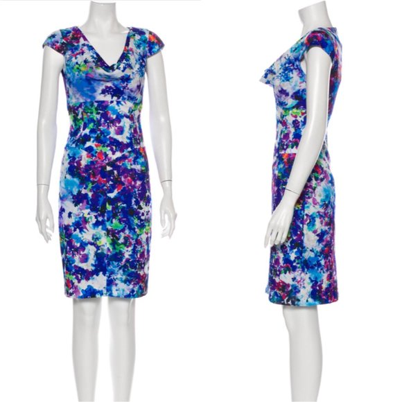 BLACK HALO Floral Print Knee-Length Dress - Picture 2 of 13